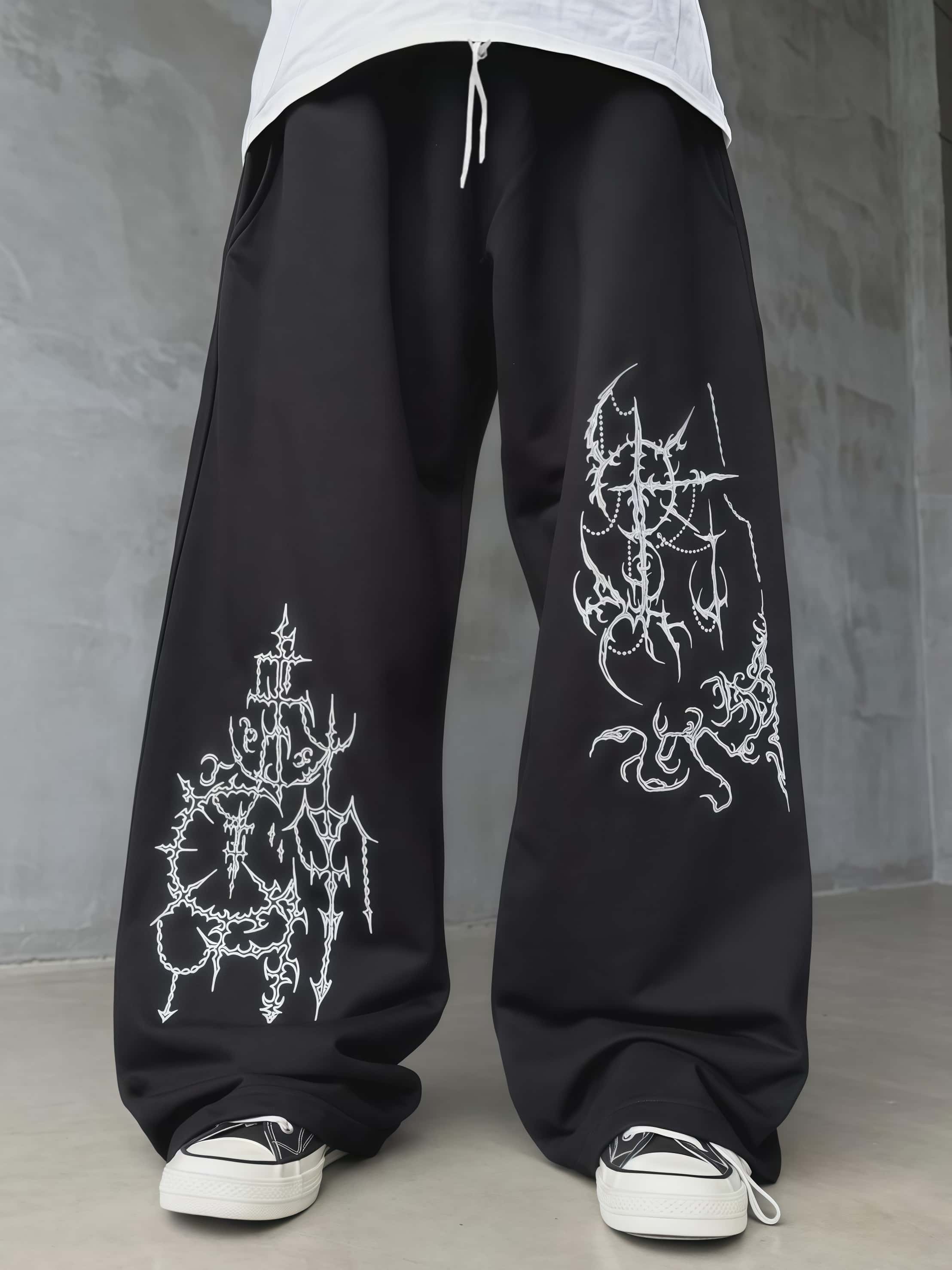 Street Fashion Asian - Pantalons larges décontractés pour hommes et