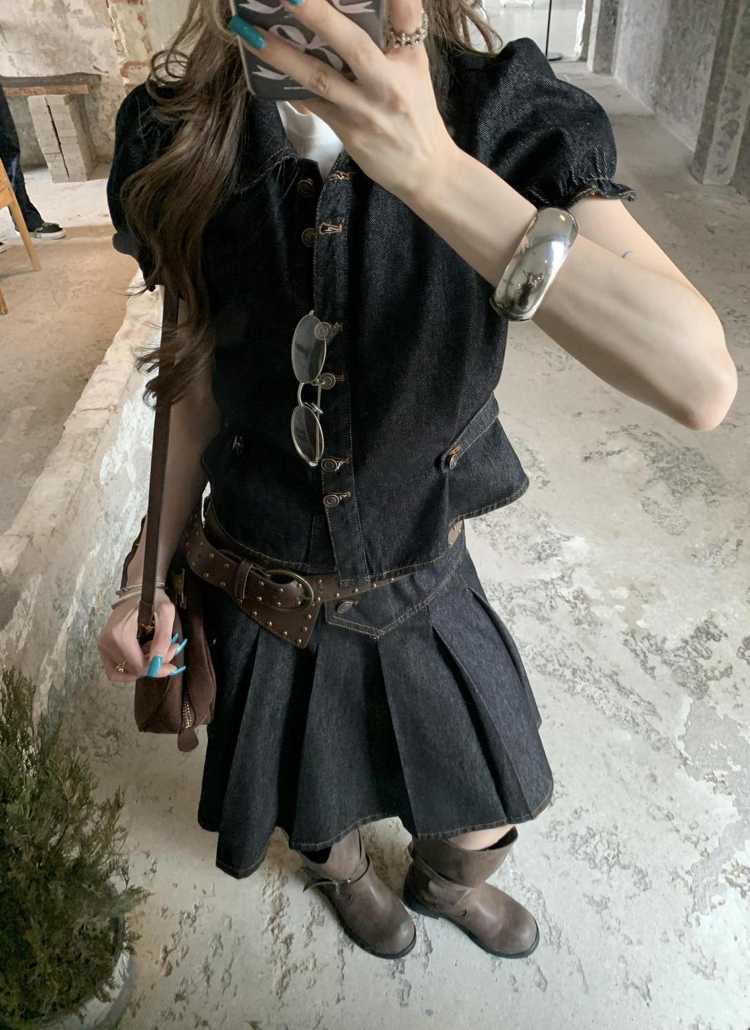 Street Fashion Korean - Ensemble en jean vintage américain 2