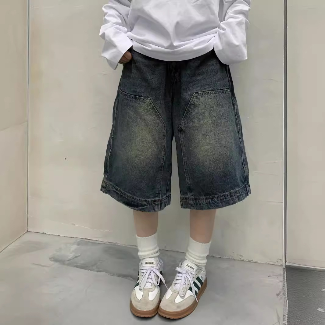 Cargo Pant Wide - Femmes Y2K Vintage Baggy Jean Shorts