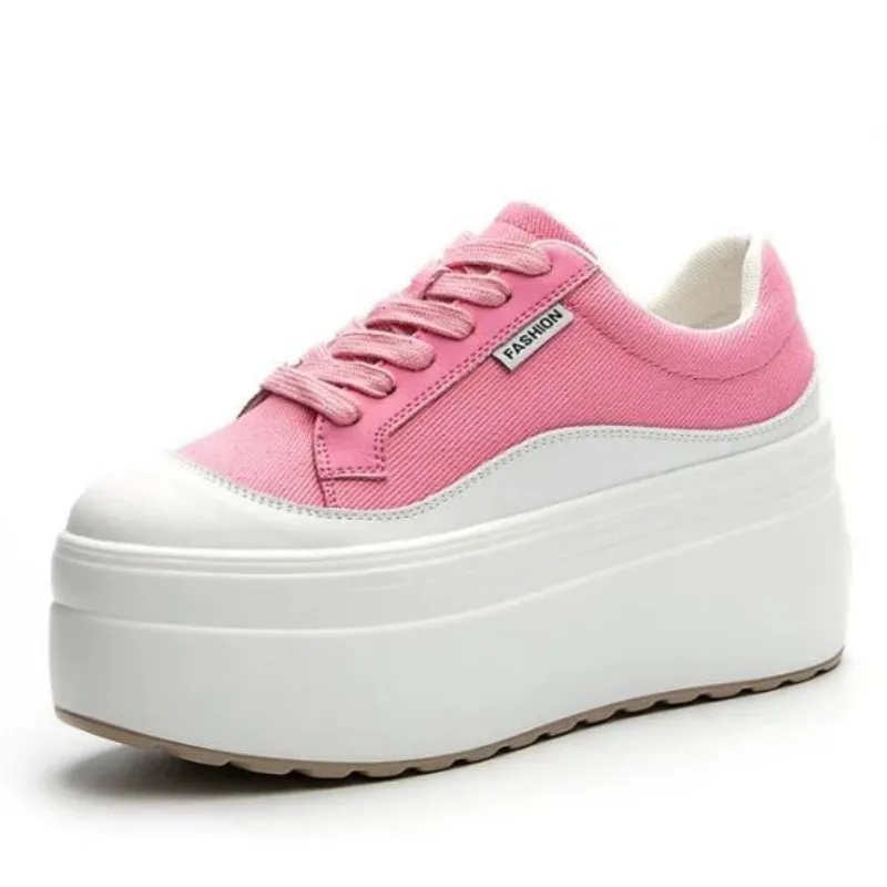 Street Fashion Ladies - Chaussures à plateforme compensées en cuir
