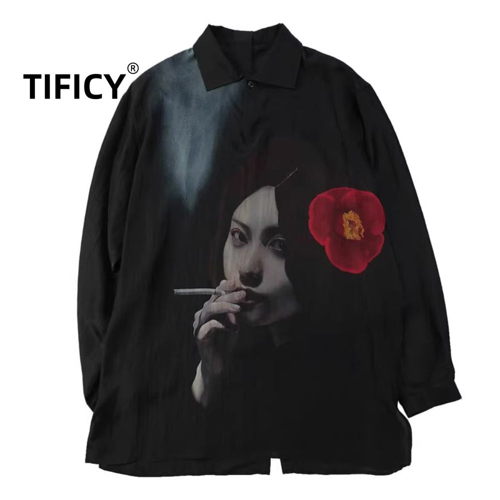 Street Fashion High End - High Street Style noir foncé chemises