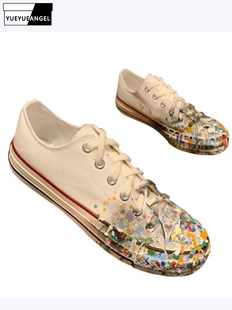 Street Fashion Ladies - Nouvelles Chaussures Décontractées Blanches en Toile