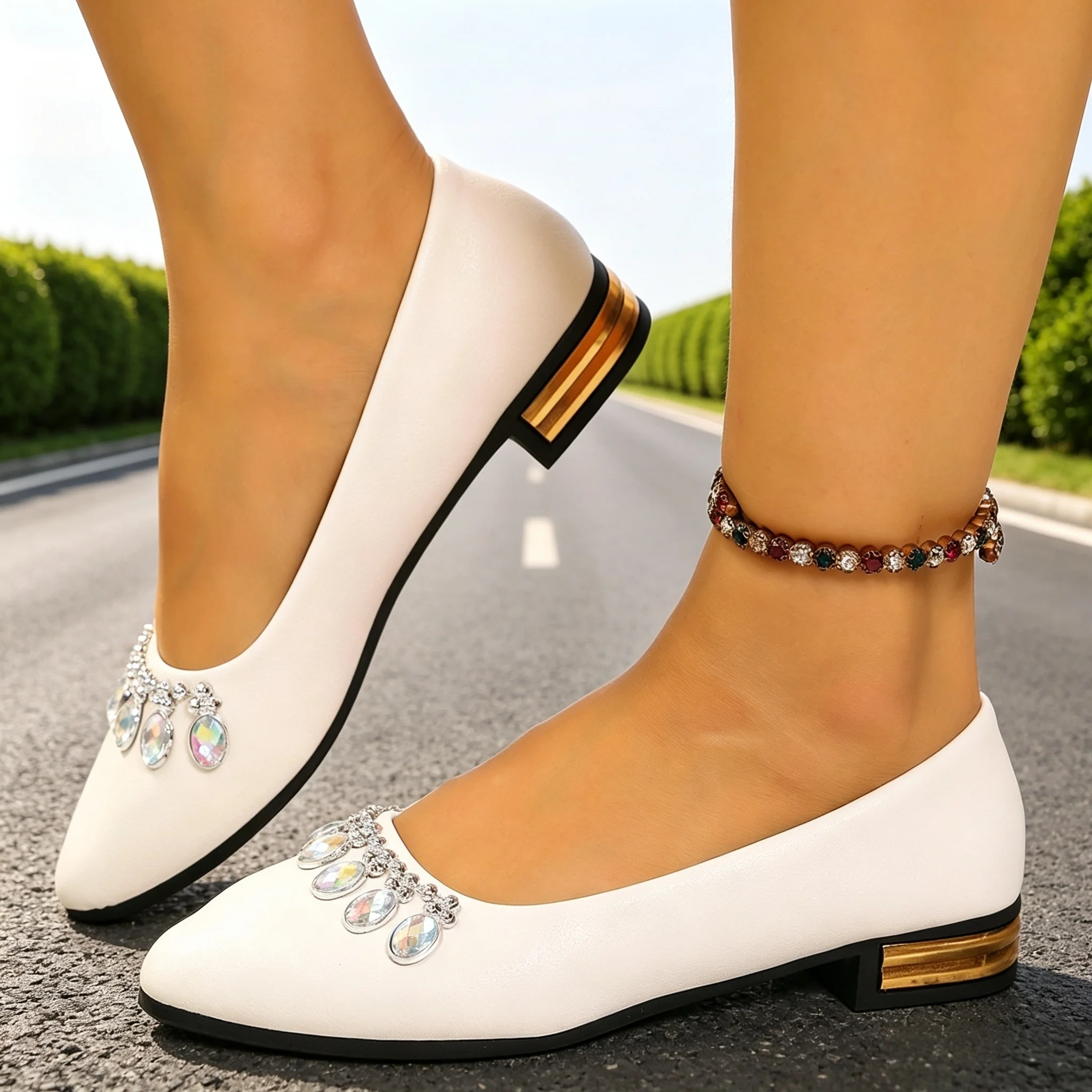 Street Fashion Ladies - Chaussures plates pour femmes à bout