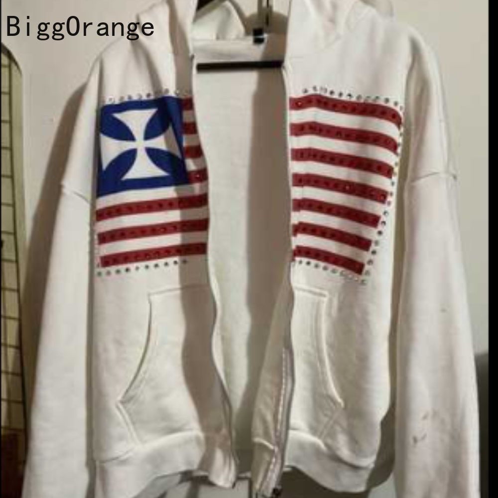 Street Fashion Elements - Sweat-shirt manteau strass brodé fermeture éclair