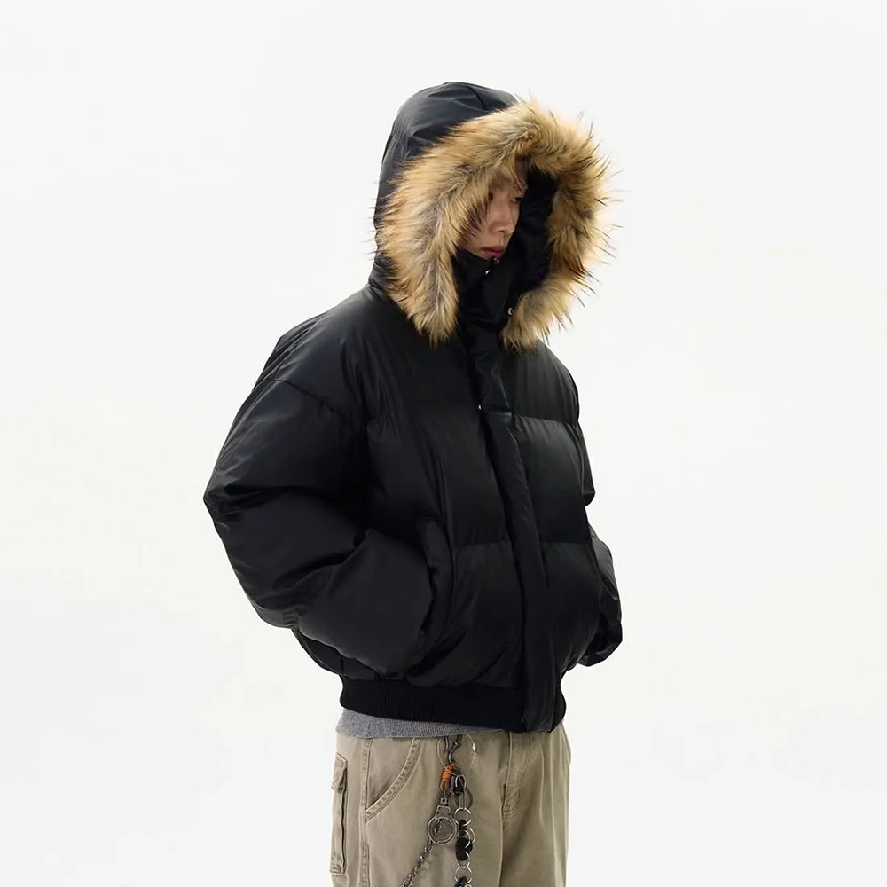 Street Fashion High End - Veste d'hiver en cuir Pu et