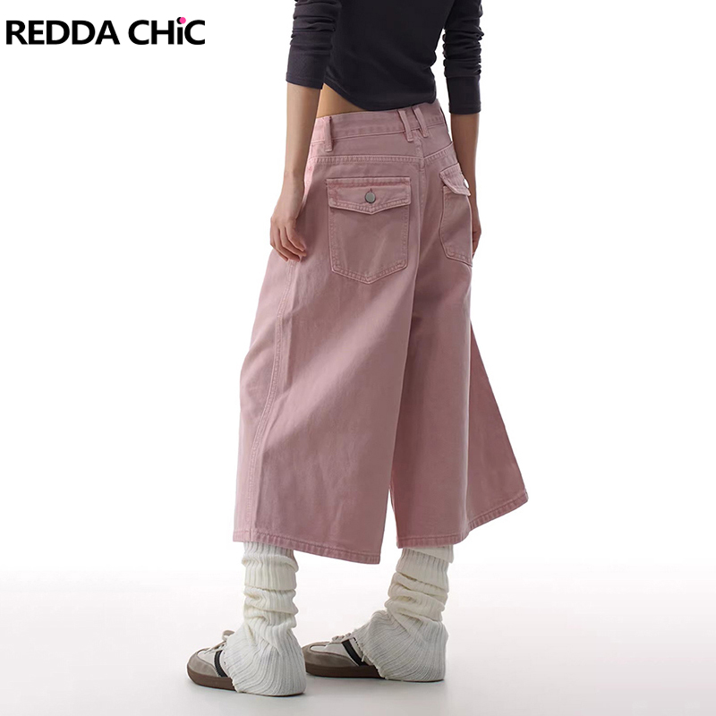 Cargo Pant Wide - REDDACHiC Short en jean cargo rose