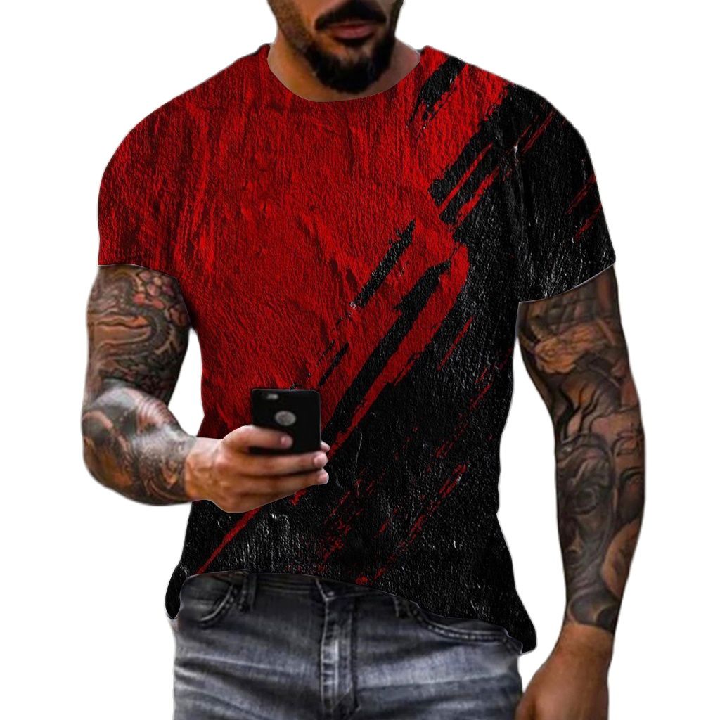 T-shirt manches courtes col ro - Street Fashion Graffiti avis et prix