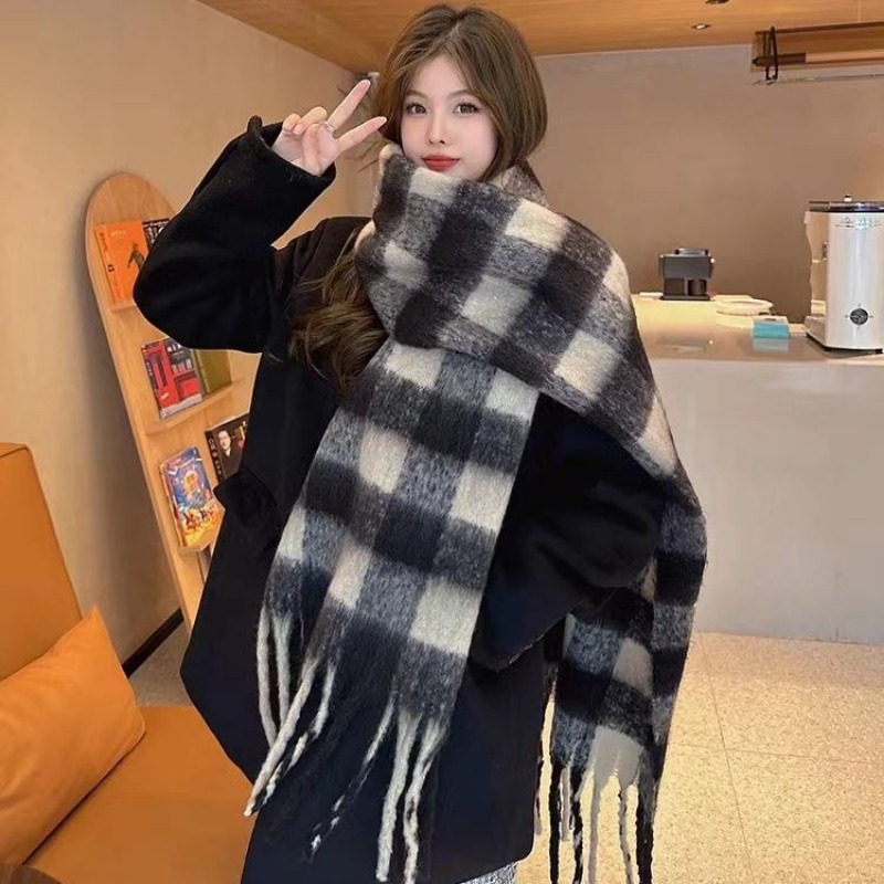 Écharpes à carreaux coréennes  - Street Fashion Korean avis et prix