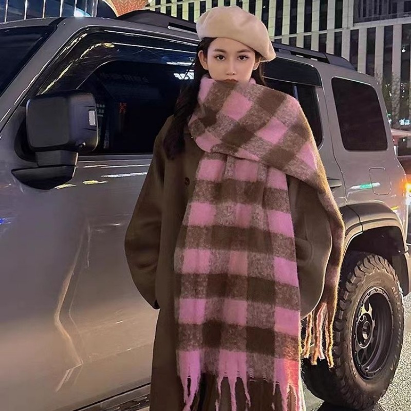 Écharpes à carreaux coréennes  - Street Fashion Korean avis et prix