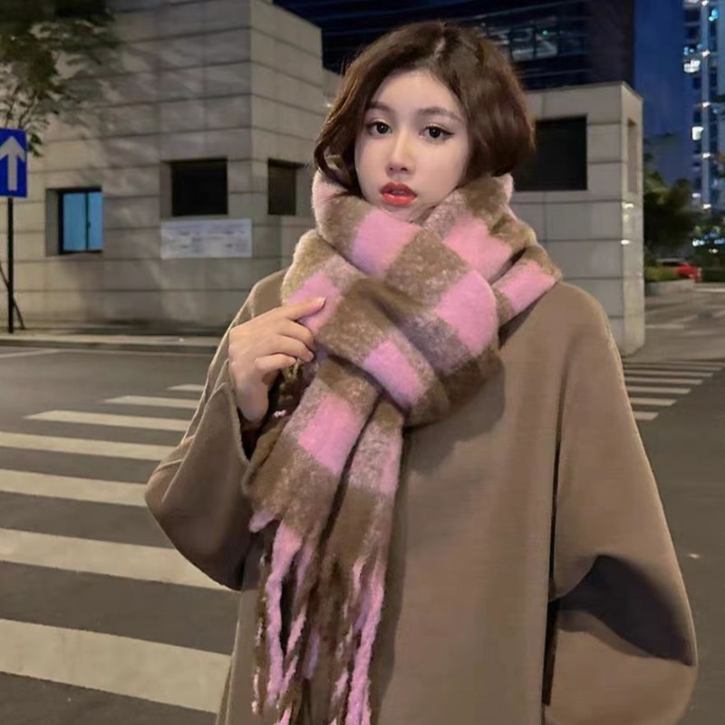 Écharpes à carreaux coréennes  - Street Fashion Korean avis et prix