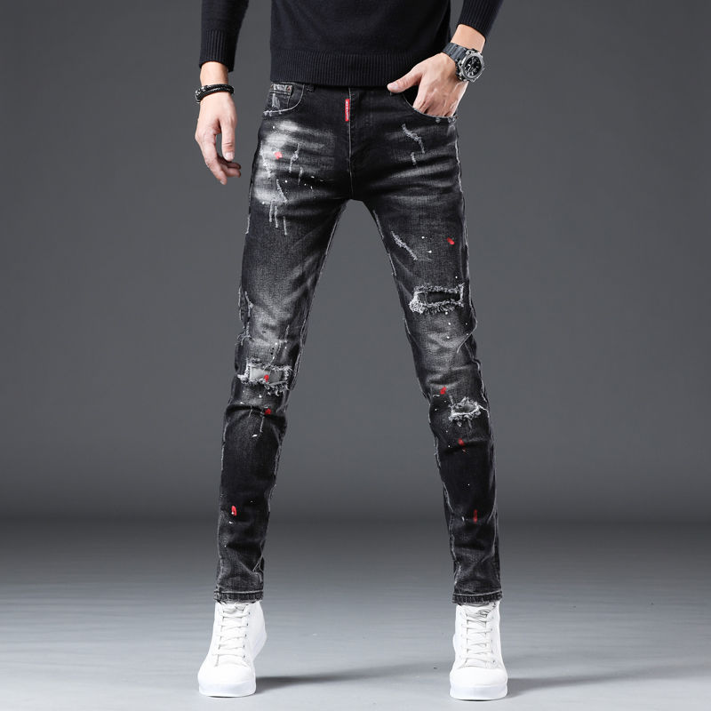 Nouveauté printemps automne De - Distressed Jean Rip avis et prix