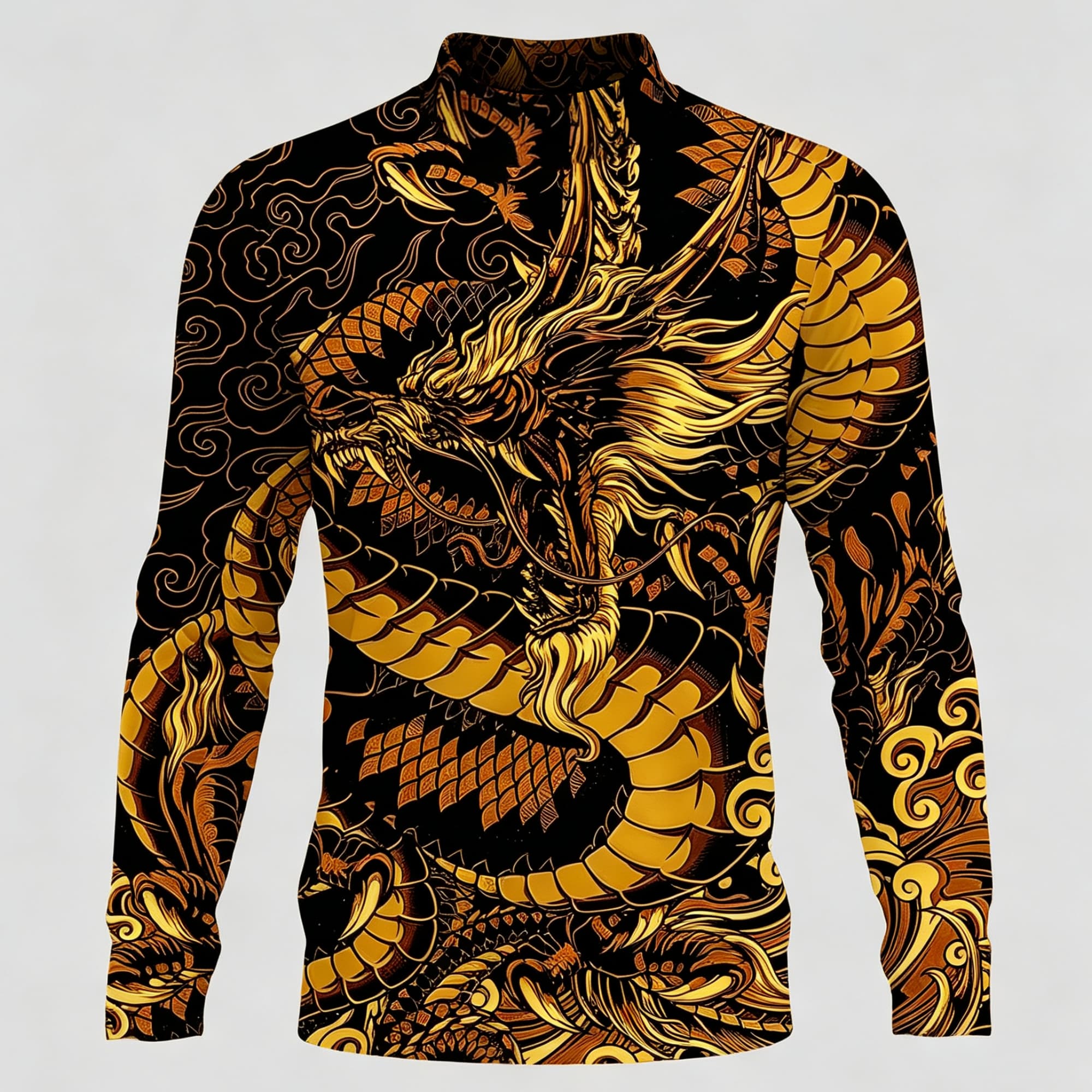 T-shirt à col montant et manch - Street Fashion Asian avis et prix
