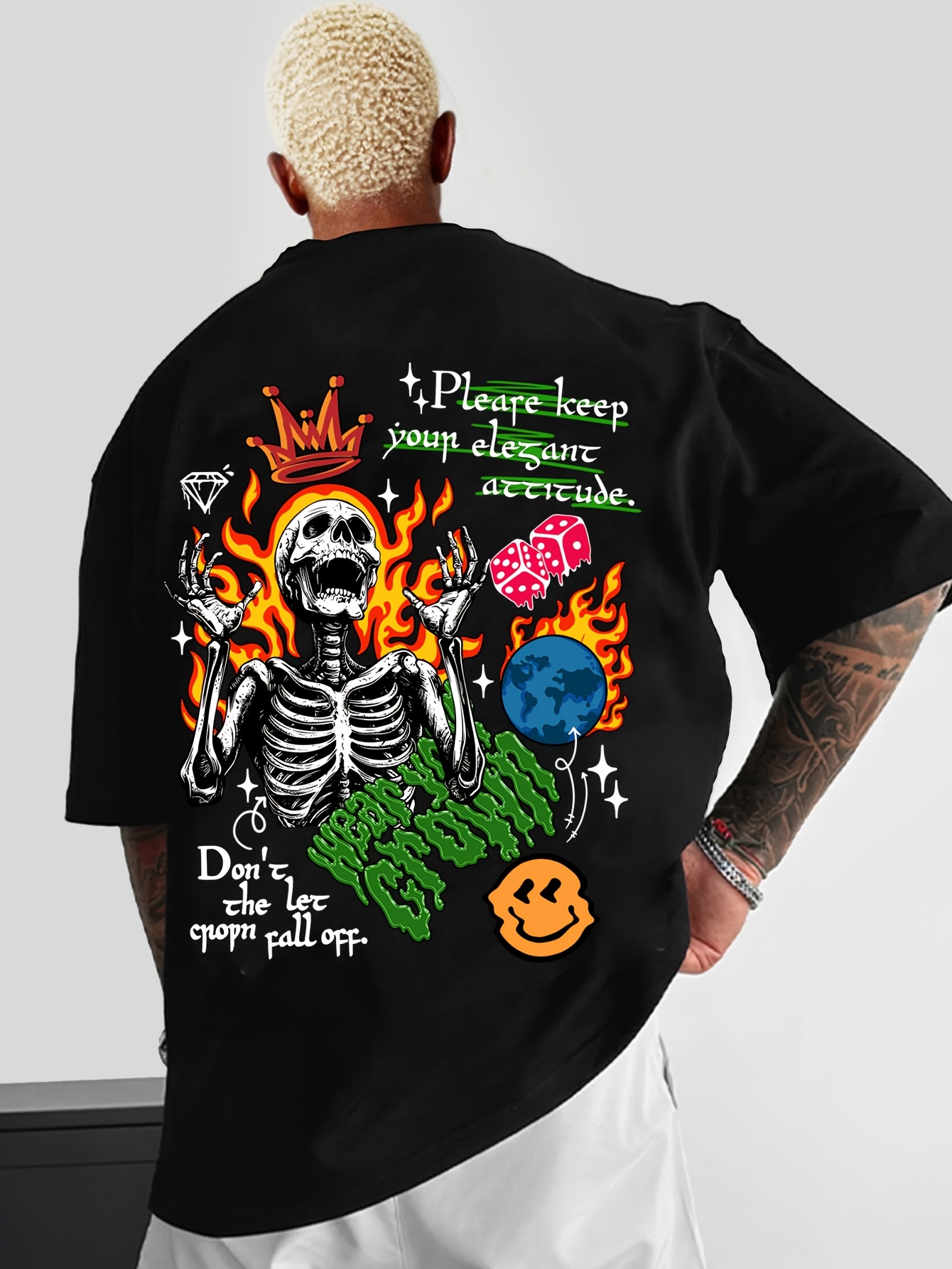 Nouveau T-shirt d'été pour hom - Street Fashion Graffiti avis et prix