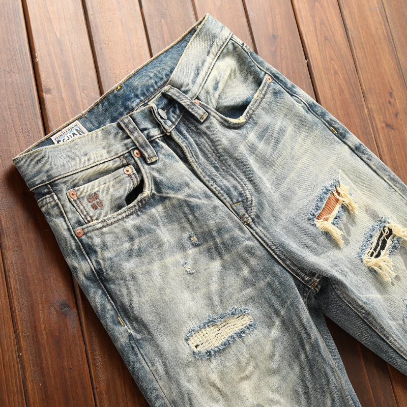 Nouveau Jean Déchiré Homme 202 - Street Fashion High End avis et prix