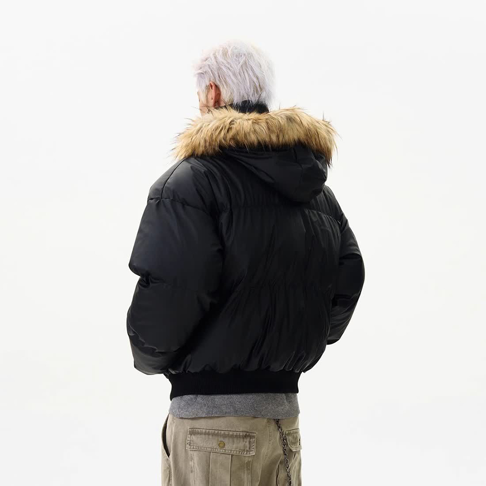 Veste d'hiver en cuir Pu et co - Street Fashion High End avis et prix